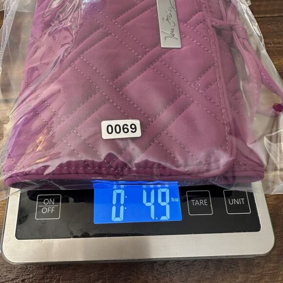 Vera Bradley All Wrapped Up Jewelry Roll Plum Quilted Travel Pouch - Picture 8 of 8